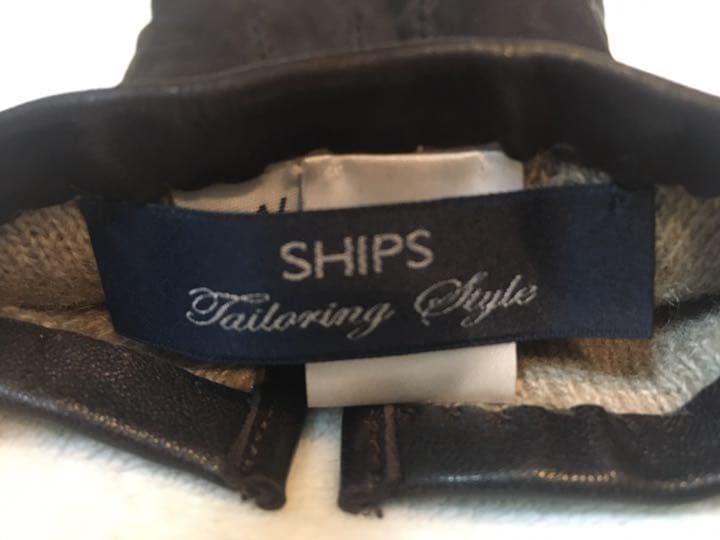 【希少】◆SHIPS: レザー グローブ◆ ブラウン 羊革