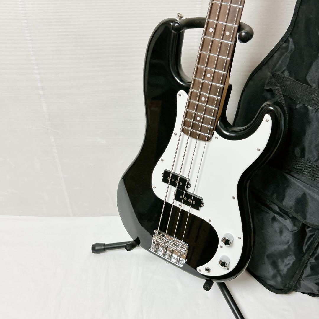 美品 初心者向けエレキベース プレシジョンベース プレベ ブラック 黒