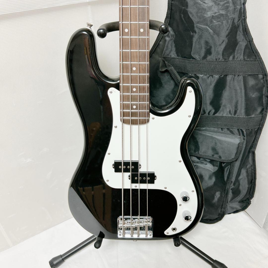 美品 初心者向けエレキベース プレシジョンベース プレベ ブラック 黒