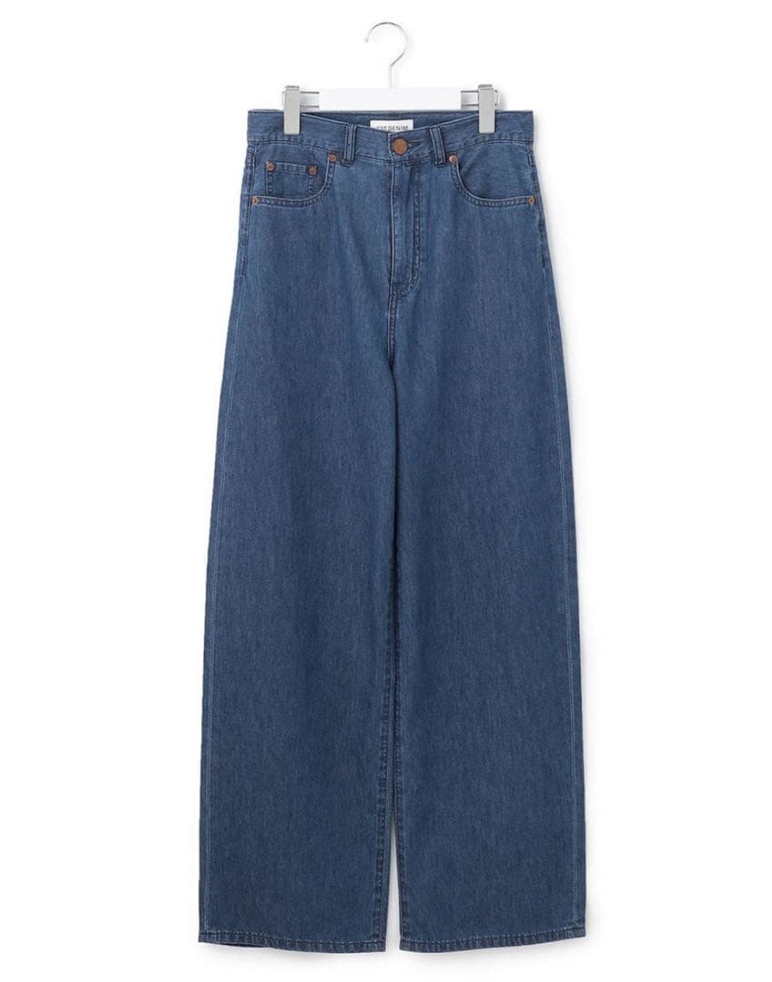 23区DENIM ライトダンガリー ワイドパンツ