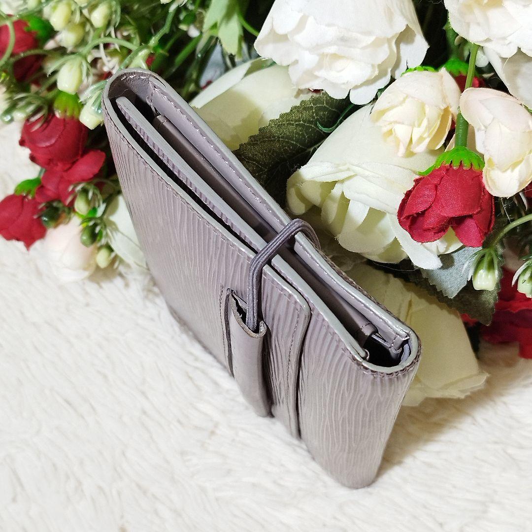 極美品♡ルイヴィトン　エピ　ポルトモネ　エラスティック　ライラック　三つ折り財布
