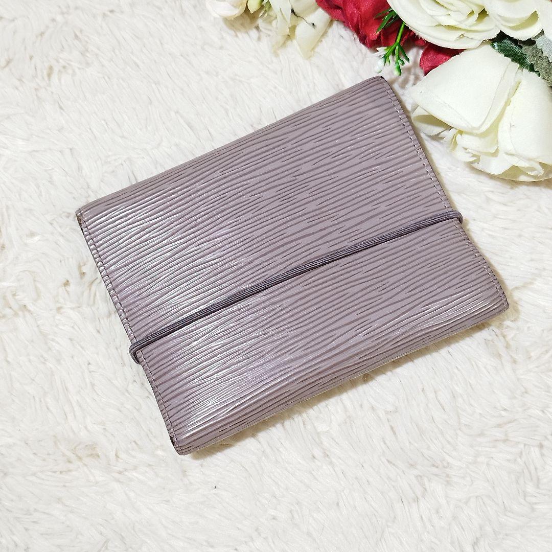 極美品♡ルイヴィトン　エピ　ポルトモネ　エラスティック　ライラック　三つ折り財布