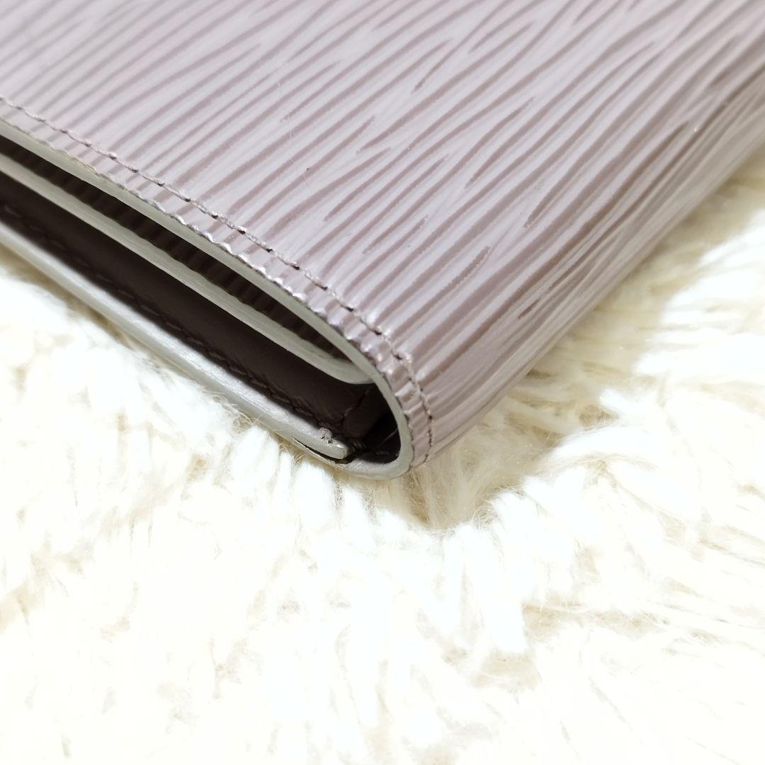 極美品♡ルイヴィトン　エピ　ポルトモネ　エラスティック　ライラック　三つ折り財布