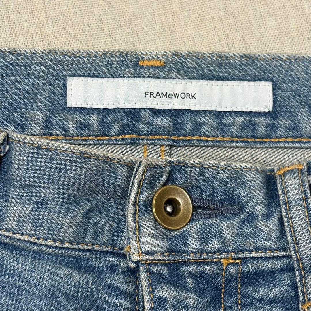 美品　FRAMeWORKフレームワーク　デニムストレートパンツ　40