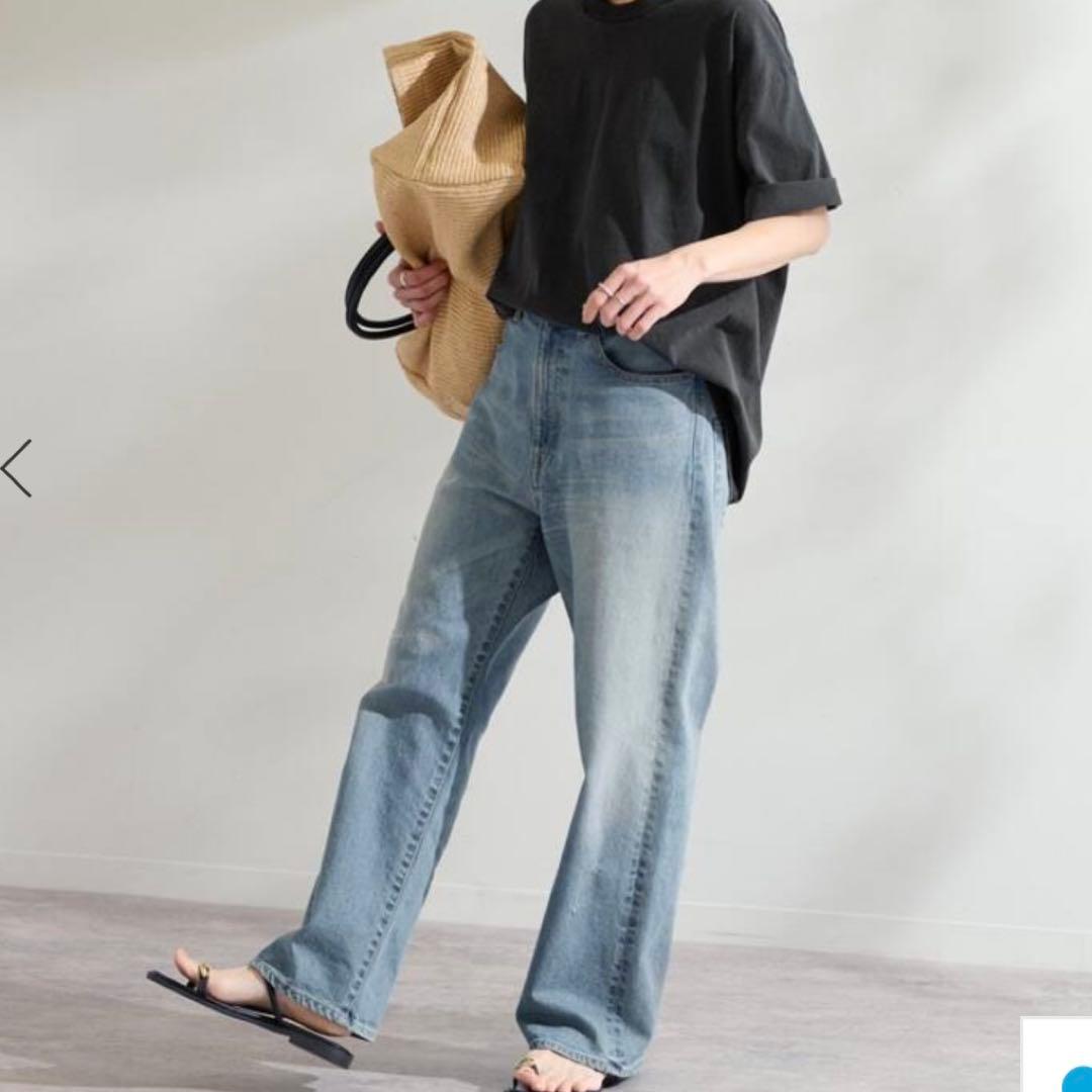 美品　FRAMeWORKフレームワーク　デニムストレートパンツ　40