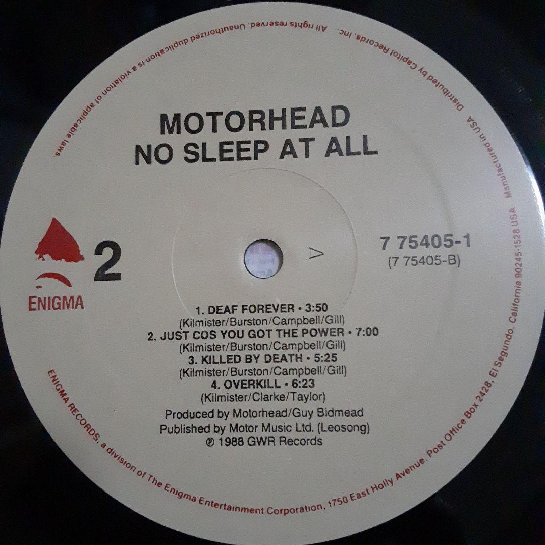 LPレコード MOTORHEAD NO SLEEP AT ALL