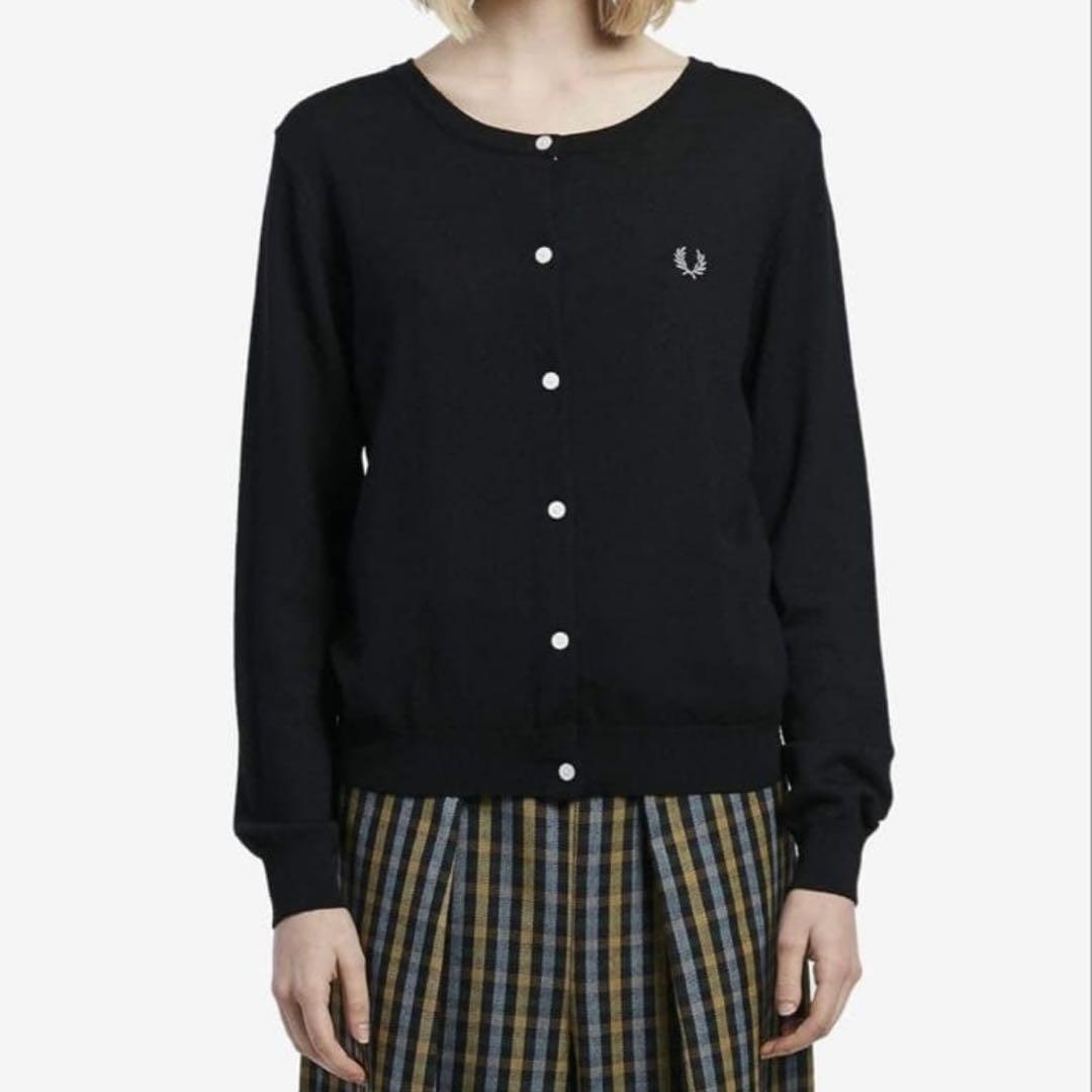 フレッドペリー Tipped Crew Neck Cardigan