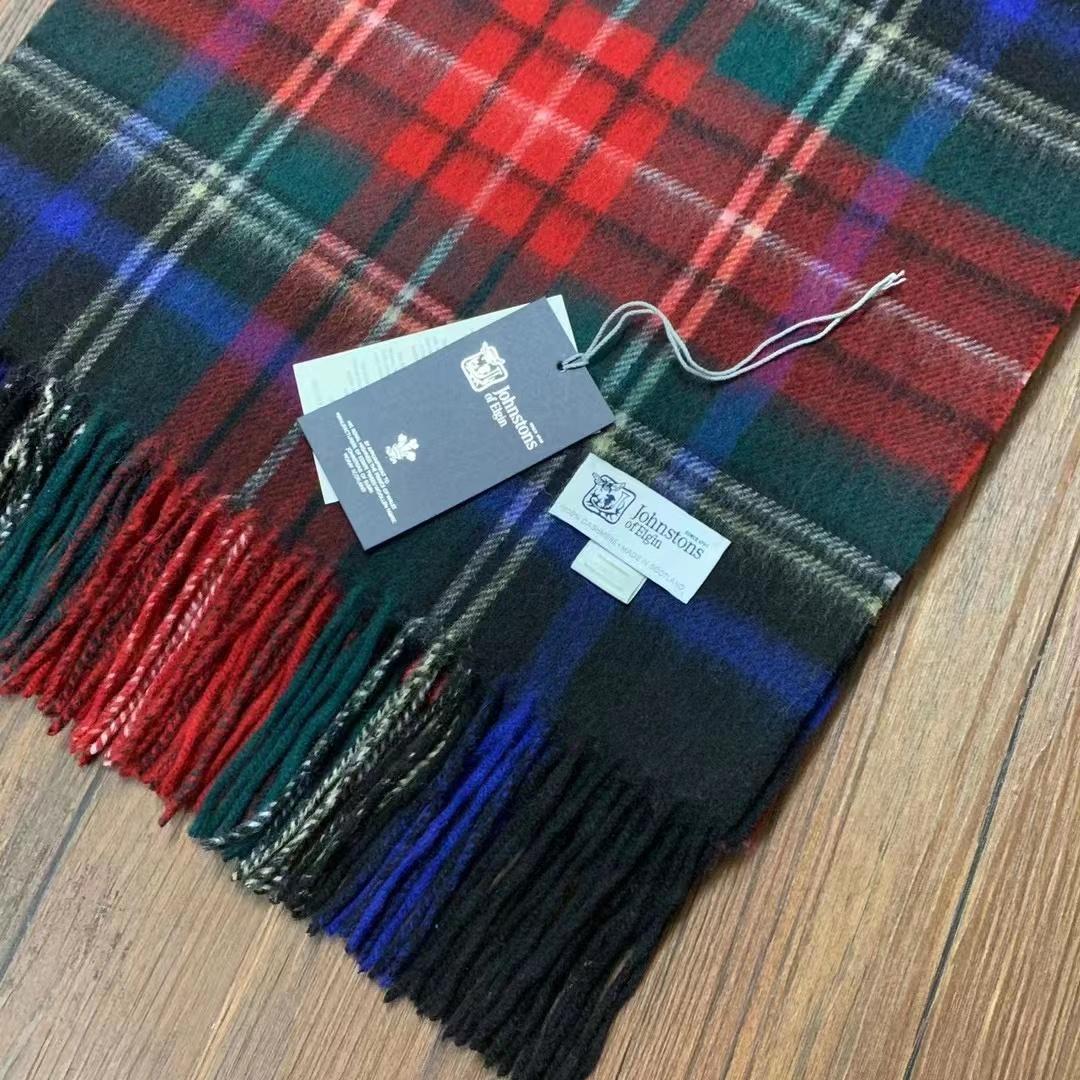 [未使用品]ジョンストンズ オブエルガン カシミヤ100％ 大判ストール#102