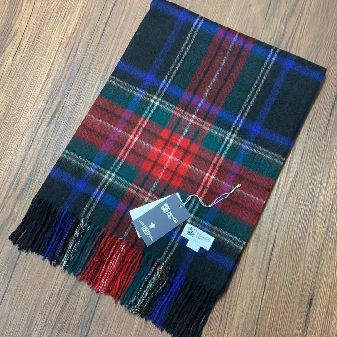 [未使用品]ジョンストンズ オブエルガン カシミヤ100％ 大判ストール#102