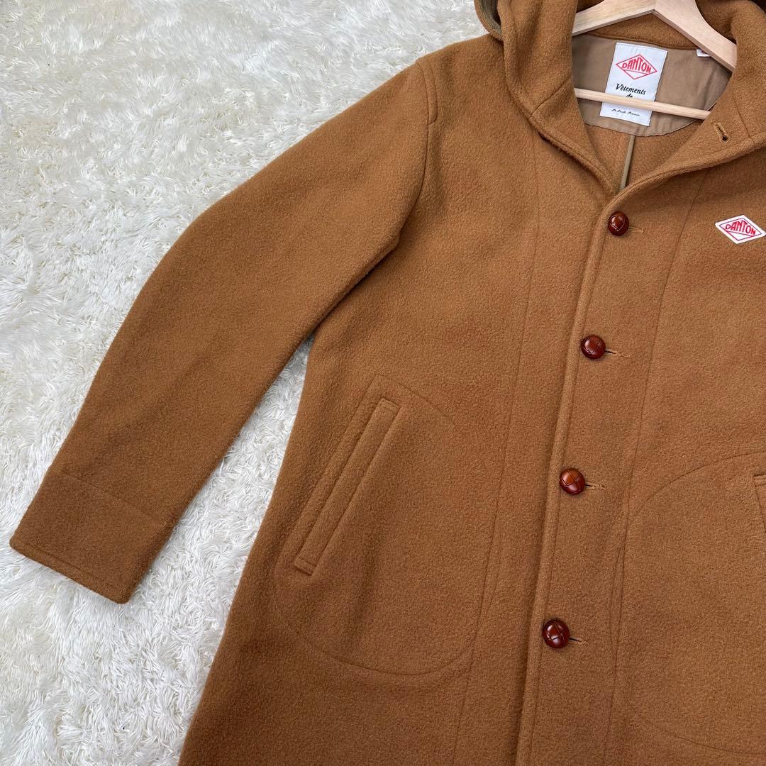 ✨希少✨大きいサイズ ダントン ウールモッサ フード付 コート キャメル 2XL