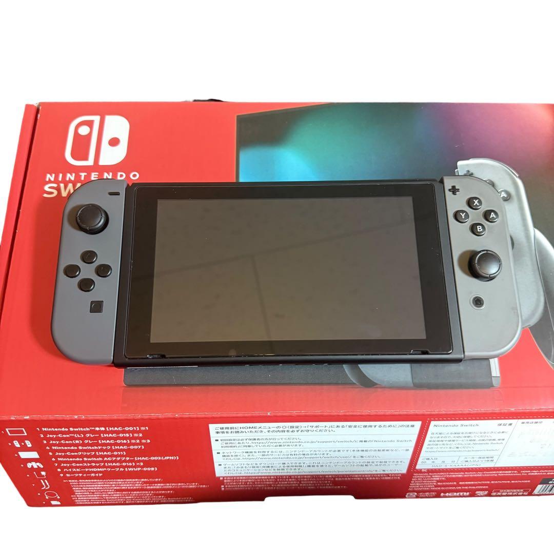 d*2様 Nintendo Switch グレー本体、付属品全てあり