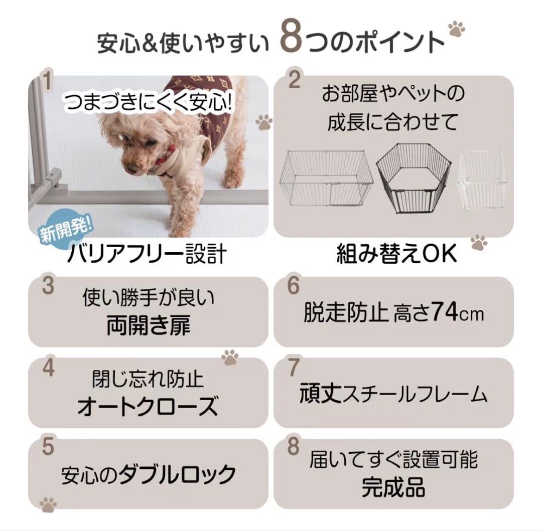 ペットサークル 151x151cm ホワイト 【新品❗️】 【未使用品❗️】
