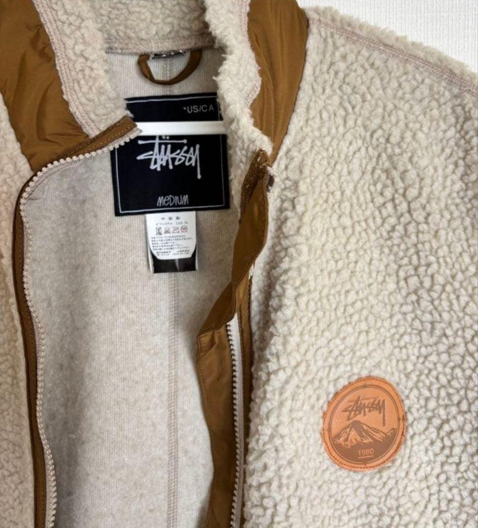 Stussy フリース ベスト Medium ボア　ステューシー