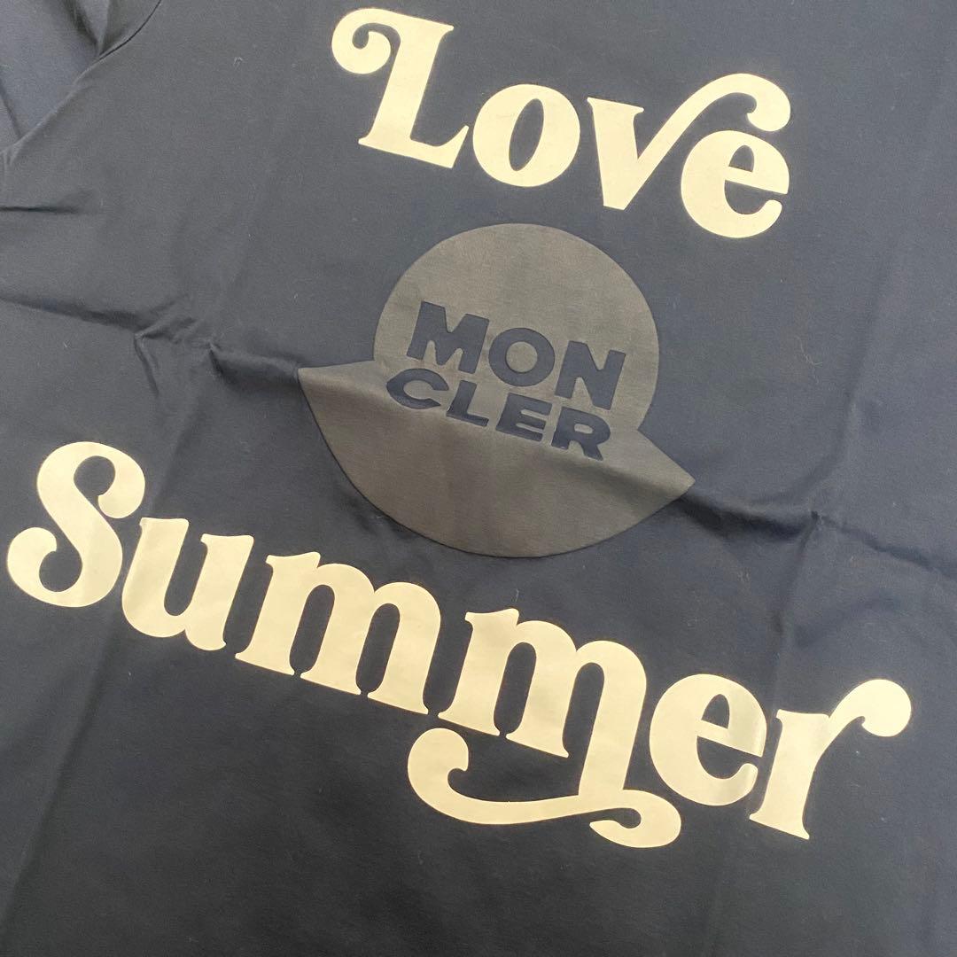 MONCLER Love Summer Tシャツ ネイビー　クリーニング済み　L