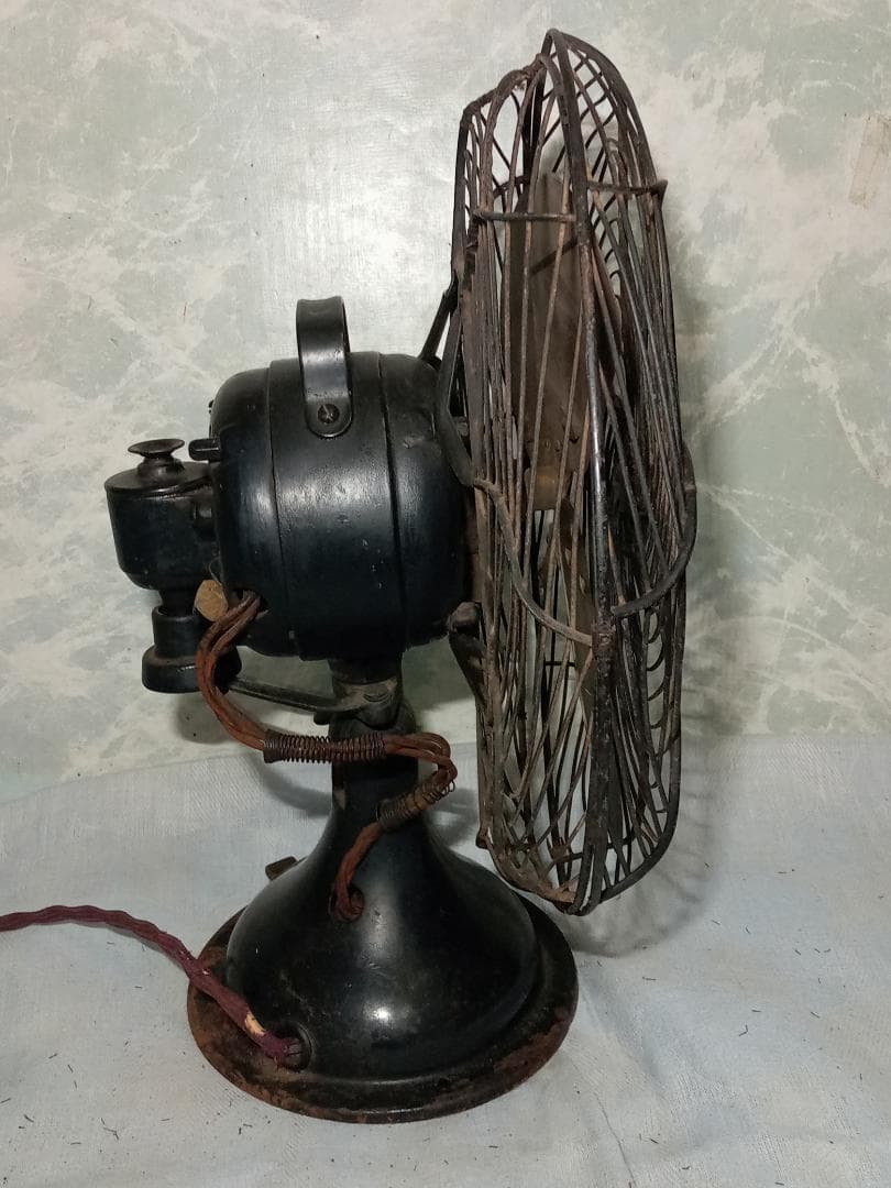 芝浦製作所 アンティーク 扇風機 鉄製 4枚羽 7017 電気扇 昭和レトロ