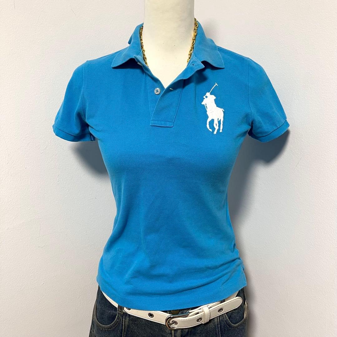 polo ラルフローレン ポロシャツ　ピチ　ビックポニー　 y2k グランジ