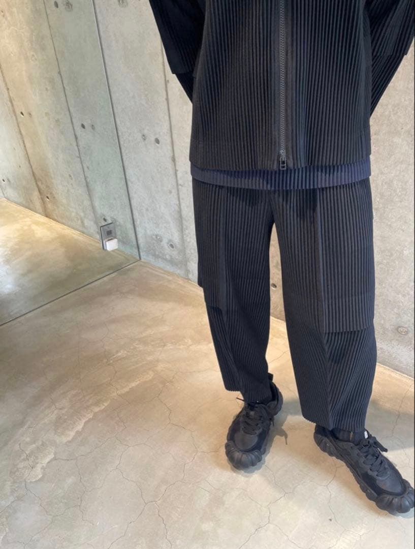 ブルゾン HOMME PLISSE CARGO ブラック
