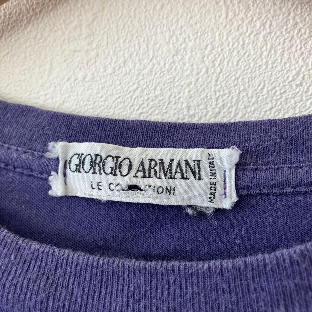 80s 90s vintage 伊製 GIORGIO ARMANI ロゴ T