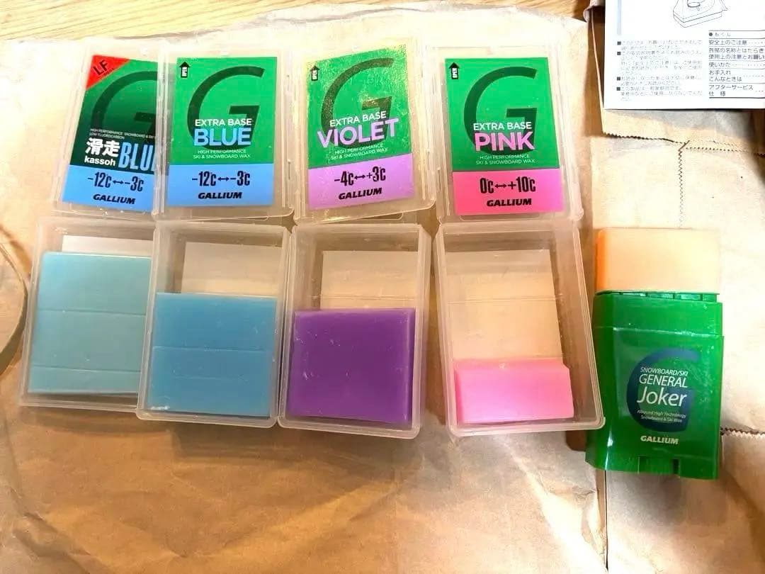 ガリウム　ホットワックスセット　アイロン　ワックス　ブラシ　スノーボード　スキー