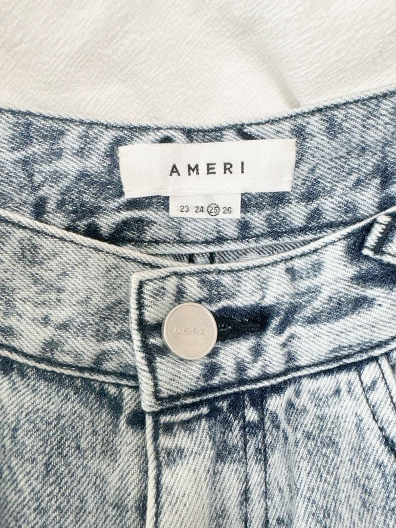 【極美品】 AMERI WIDE CHEMICAL DENIM PANTS