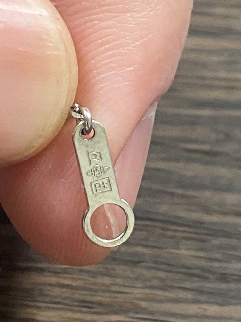 【造幣局刻印入】Pt850 プラチナネックレス 3.8g