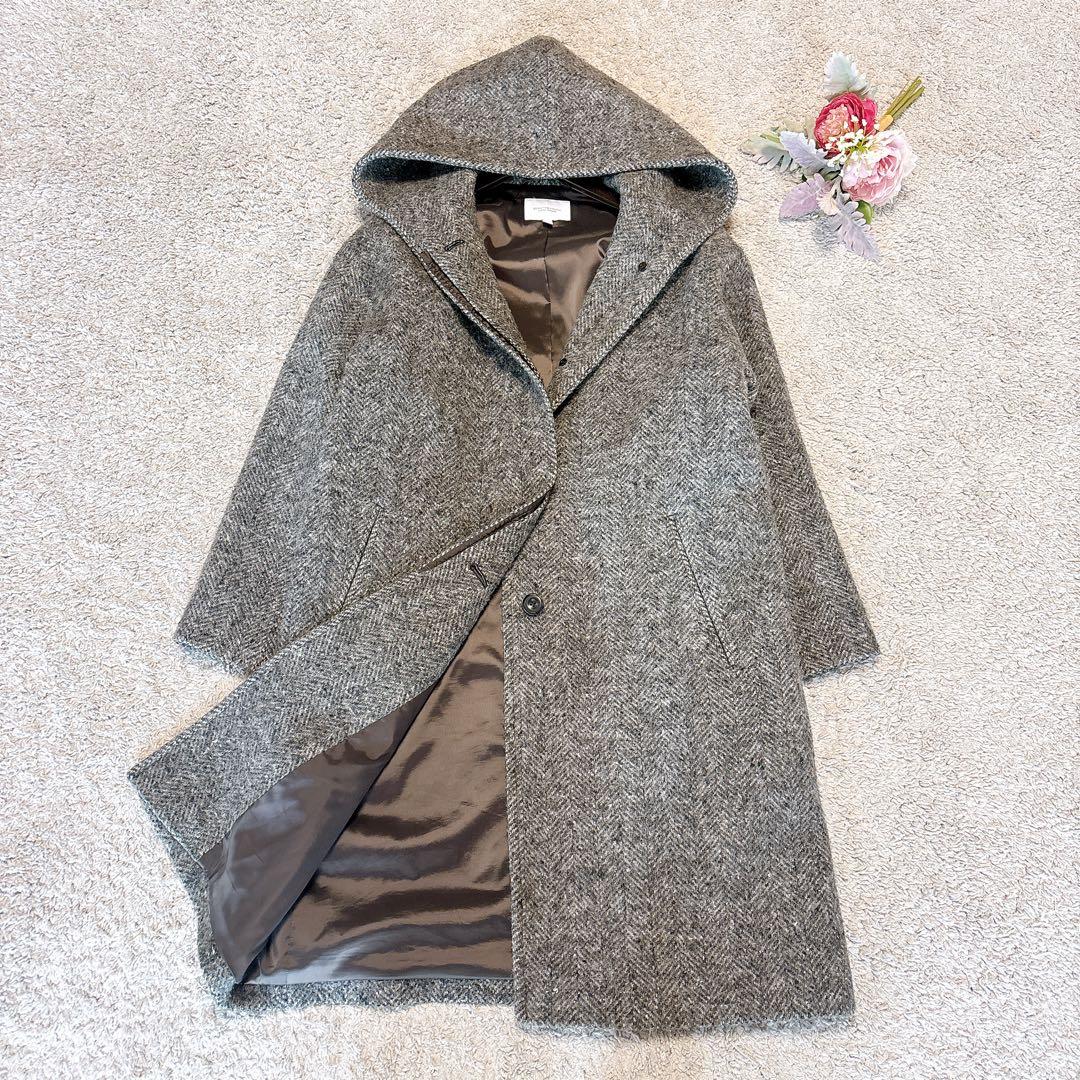美品⭐︎ビューティー＆ユース ユナイテッドアローズ ヘリンボーンフーデッドコート