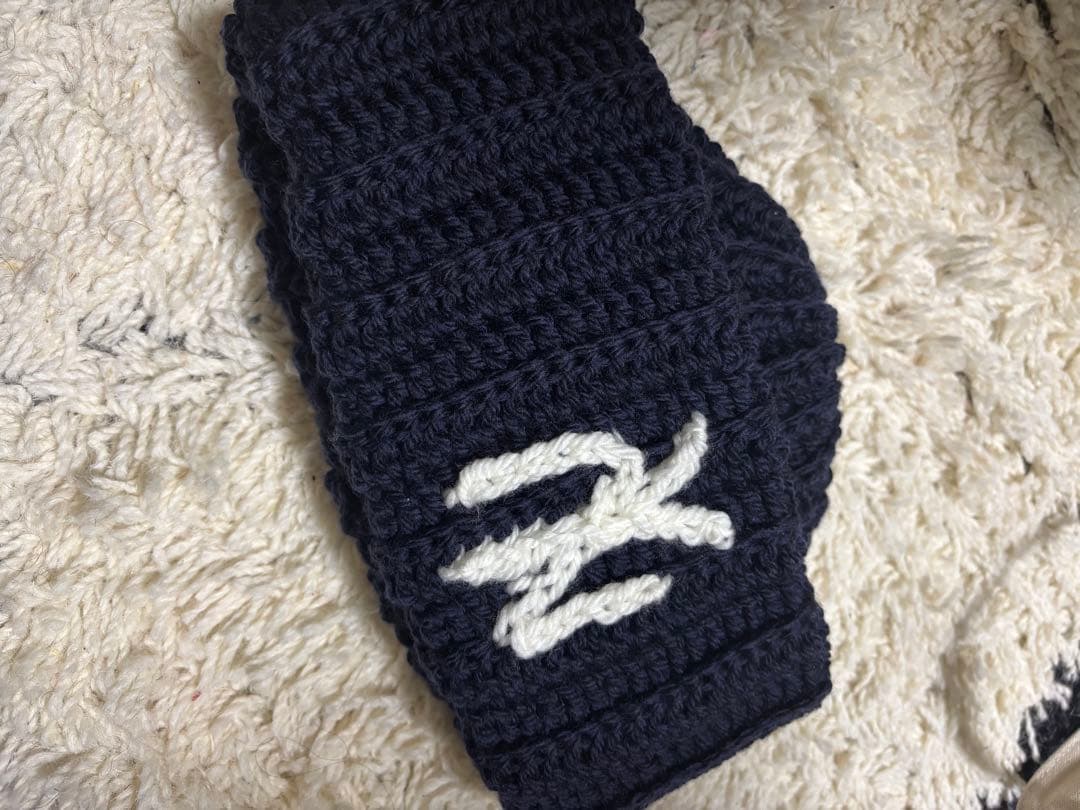 値下げ！Anri Hand made NY beanie(navy)ニット帽