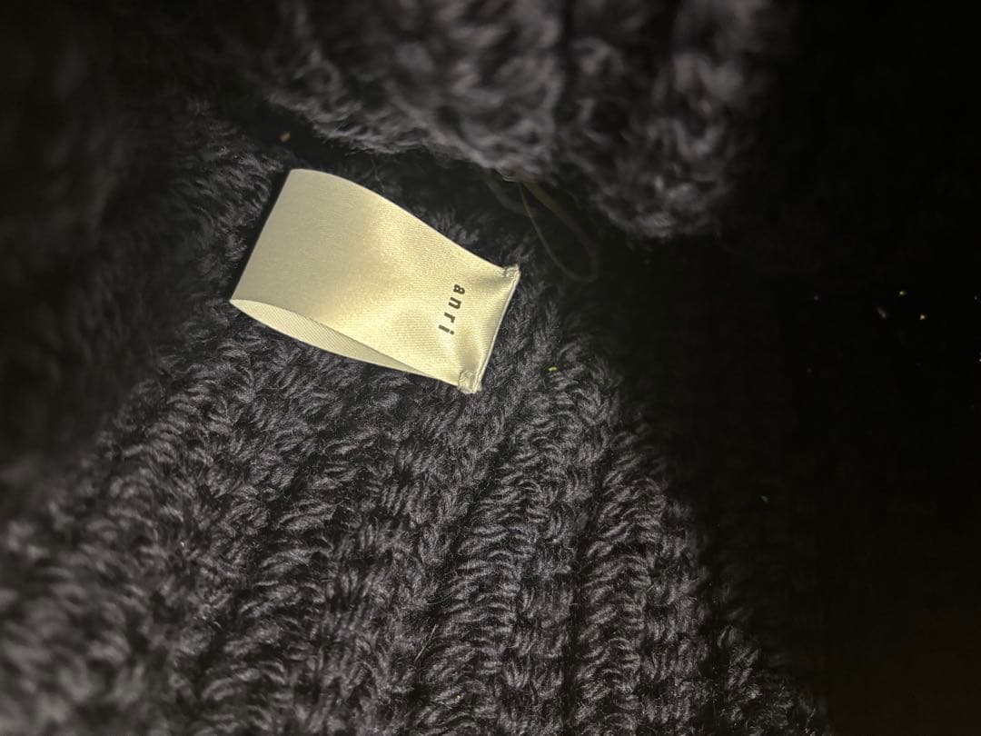 値下げ！Anri Hand made NY beanie(navy)ニット帽