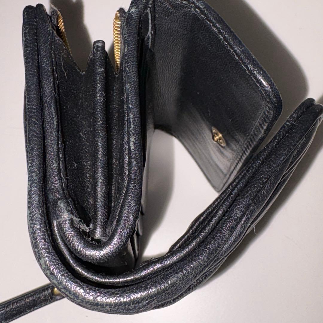 MIU MIU 折り財布 ブラック マテラッセ レザー