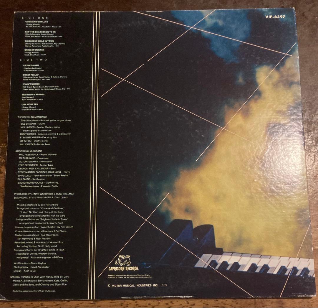 ■高音質国内オリジナル白ラベルプロモ盤 ■THE GREGG ALLMAN BA