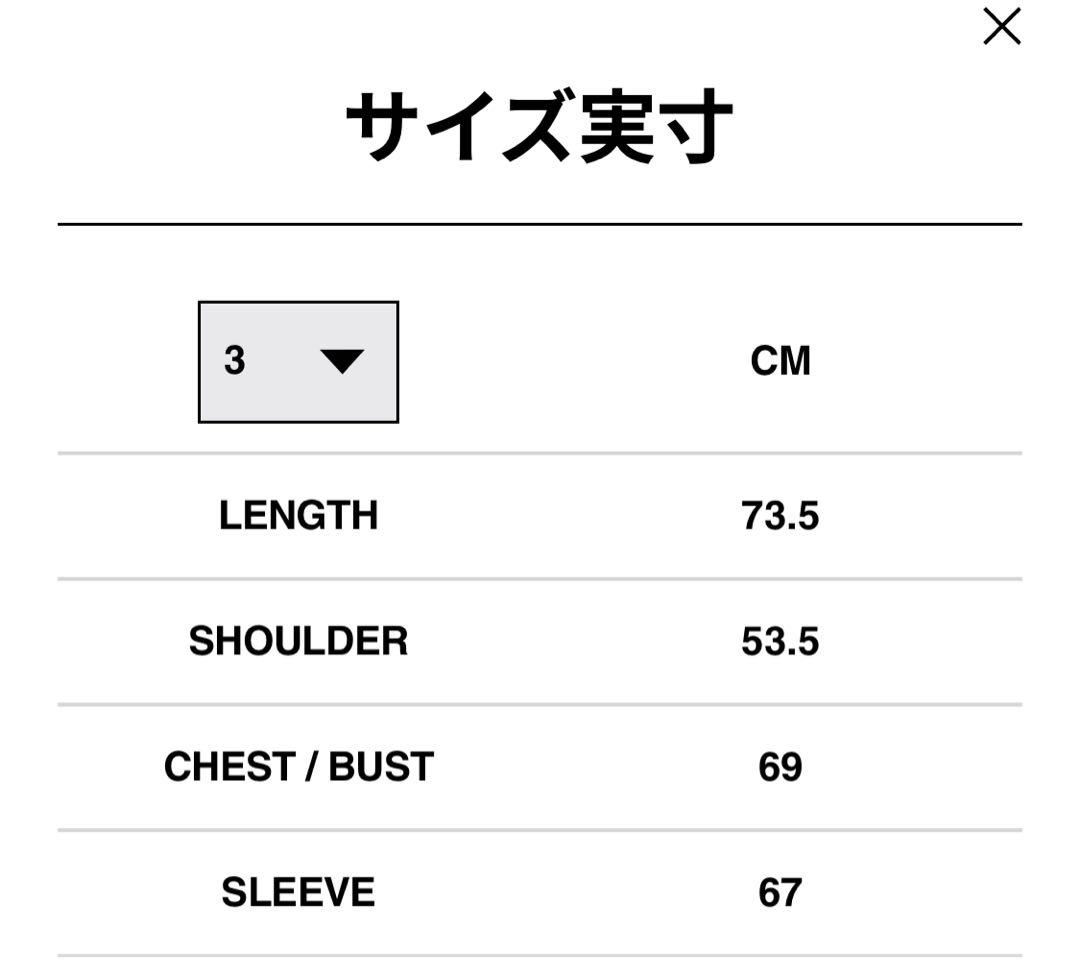 sacai 25AW メルトンダッフルショートコート　サイズ3