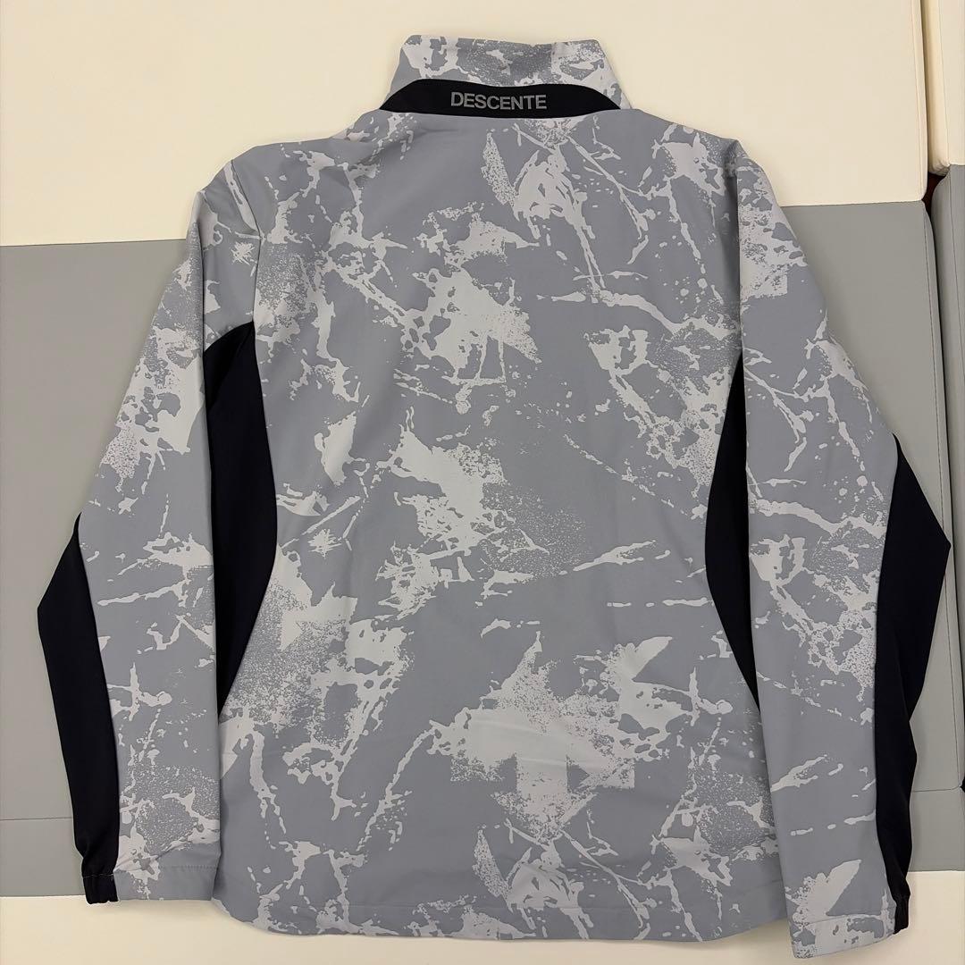 DESCENTE GOLF デサントゴルフ 総柄ジャケット L グレー