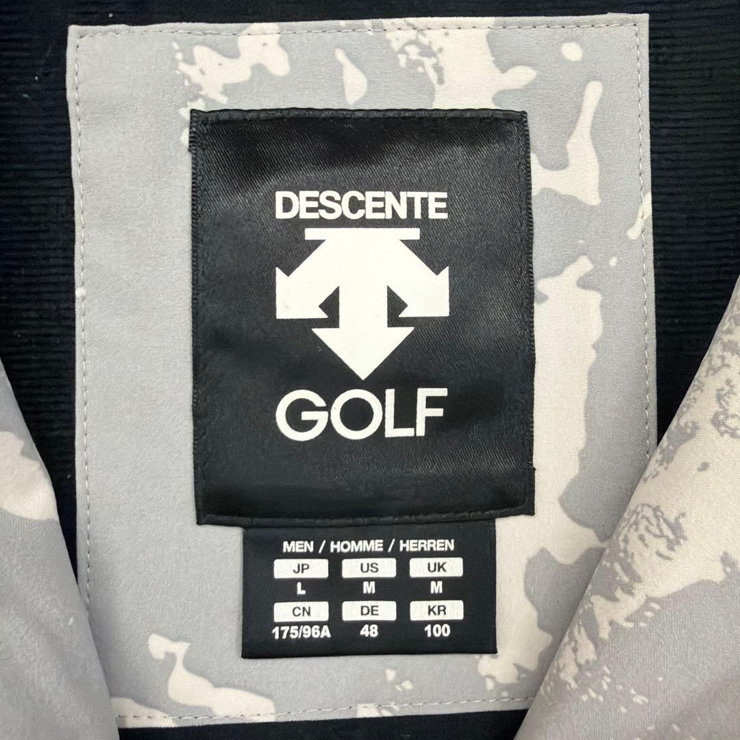 DESCENTE GOLF デサントゴルフ 総柄ジャケット L グレー