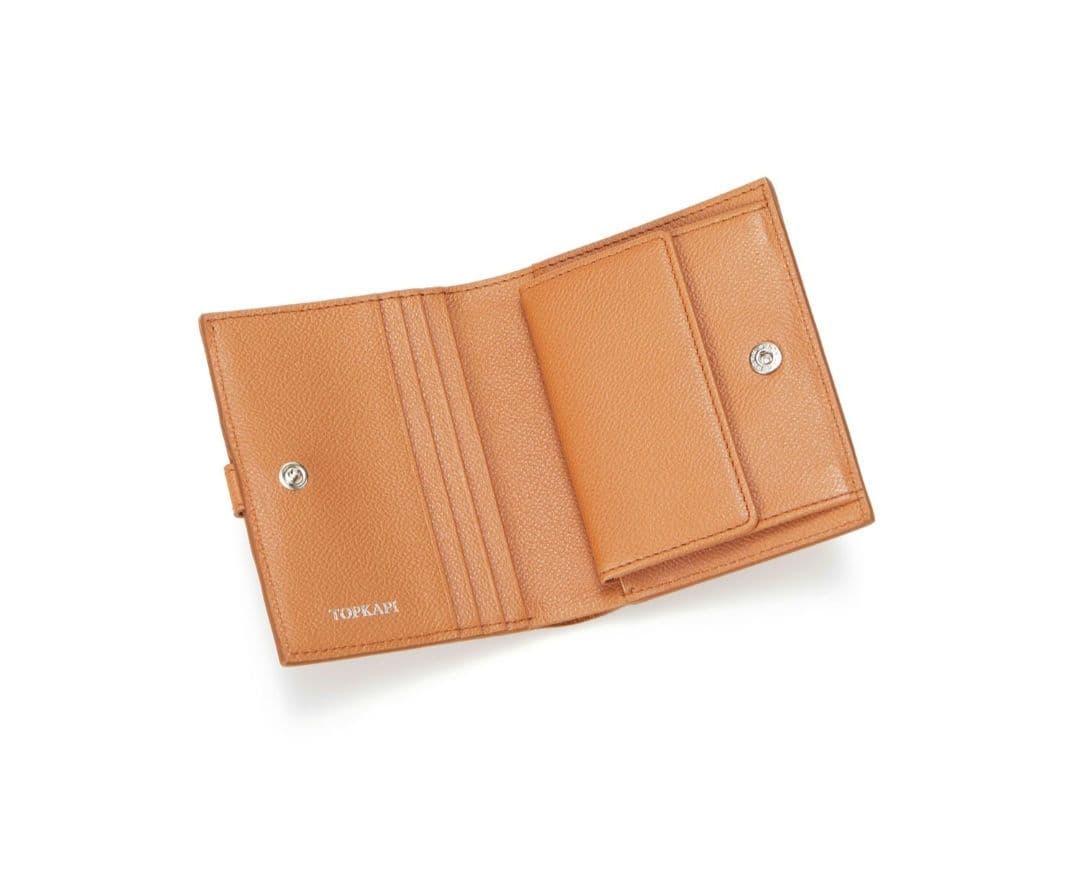 新品　箱・タグ付き　TOPKAPI　ETE エテ エンボスレザー2つ折り財布