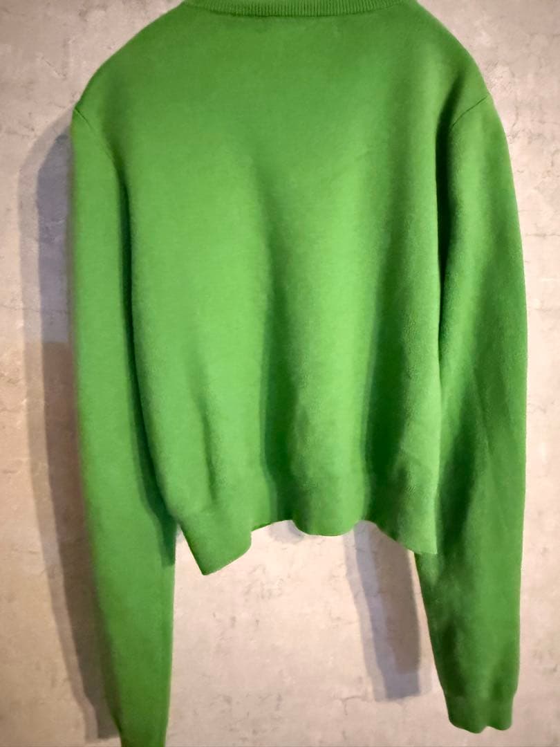 CABaN コットンカシミヤクルーネックカーディガン グリーン
