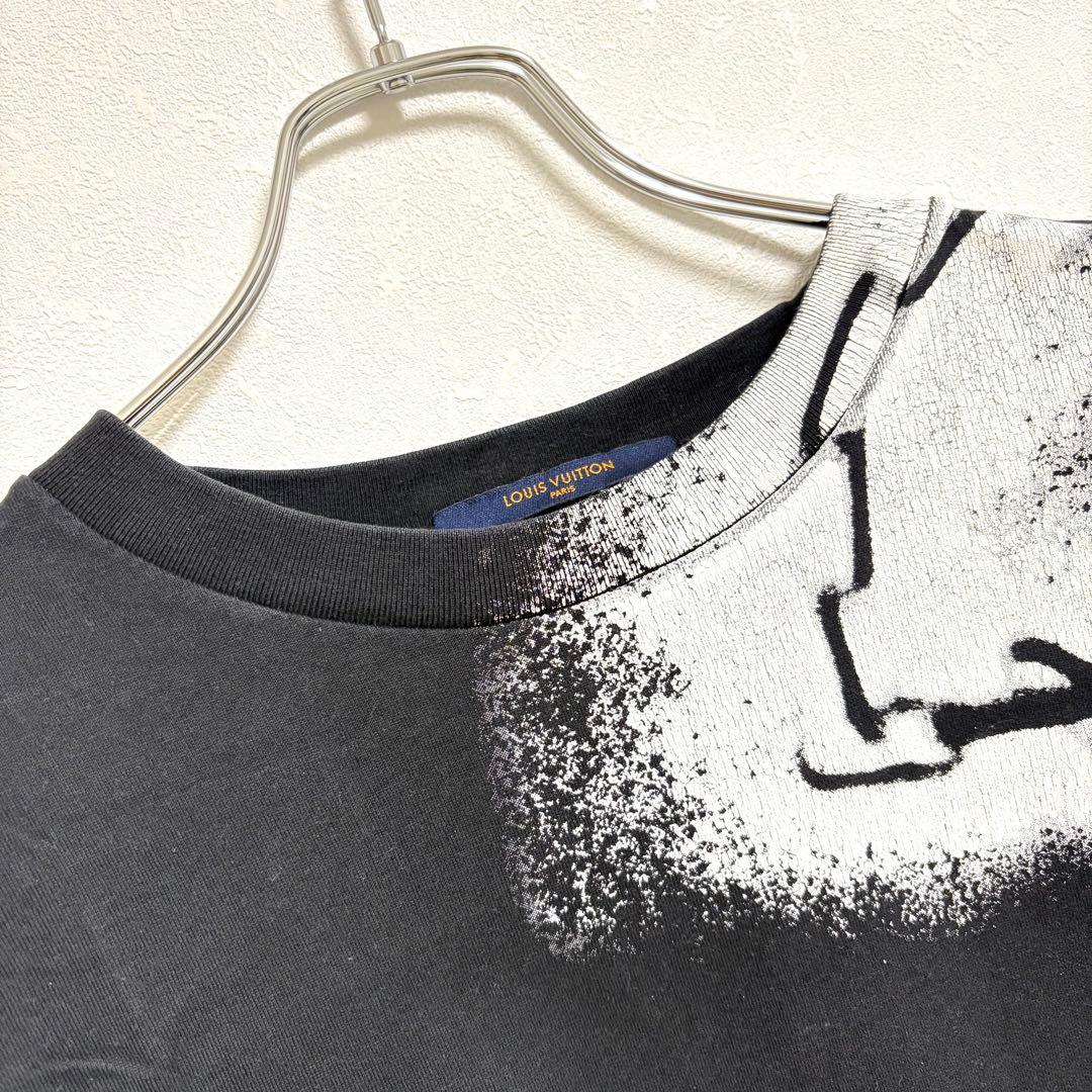 【s】Louis Vuitton スプレー チェーンプリント Tシャツ