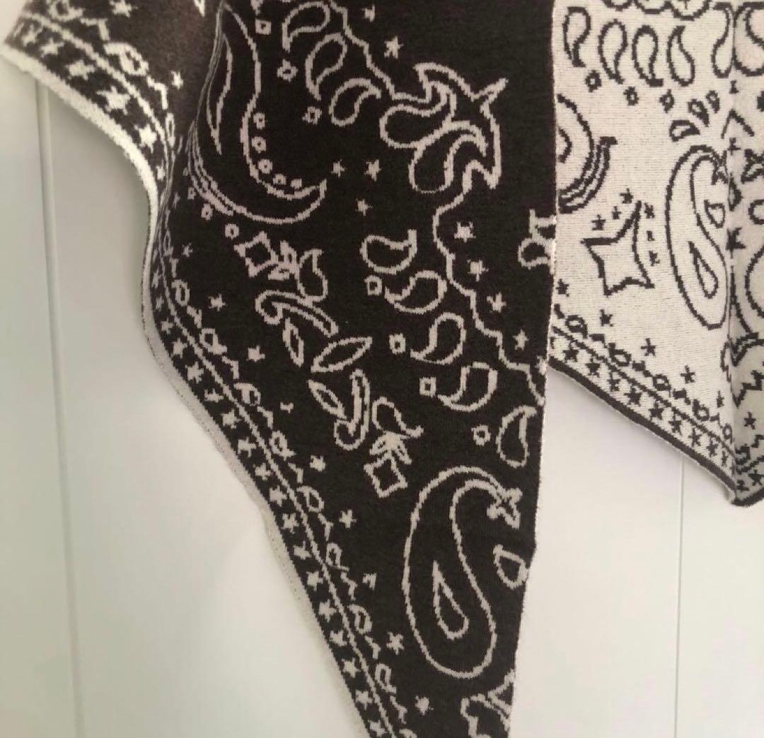 gypsohila ジプソフィア Paisley Knit Stole ブラウン