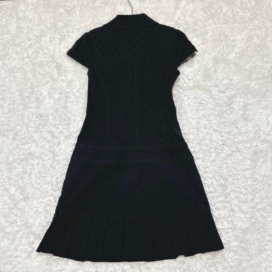 【バーバリーブルーレーベル】 ライダース風 ワンピース ホース刺繍 希少