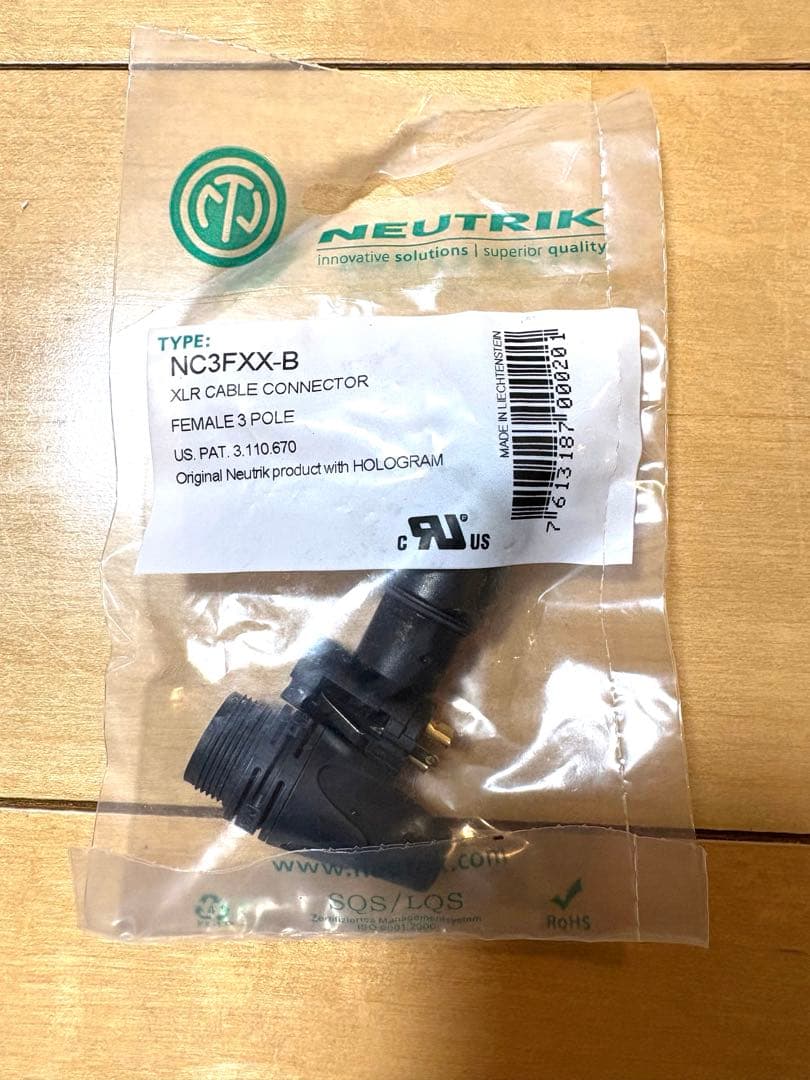ノイトリック(NEUTRIK)社製 ３ピンＸＬＲコネクタ 20個　新品