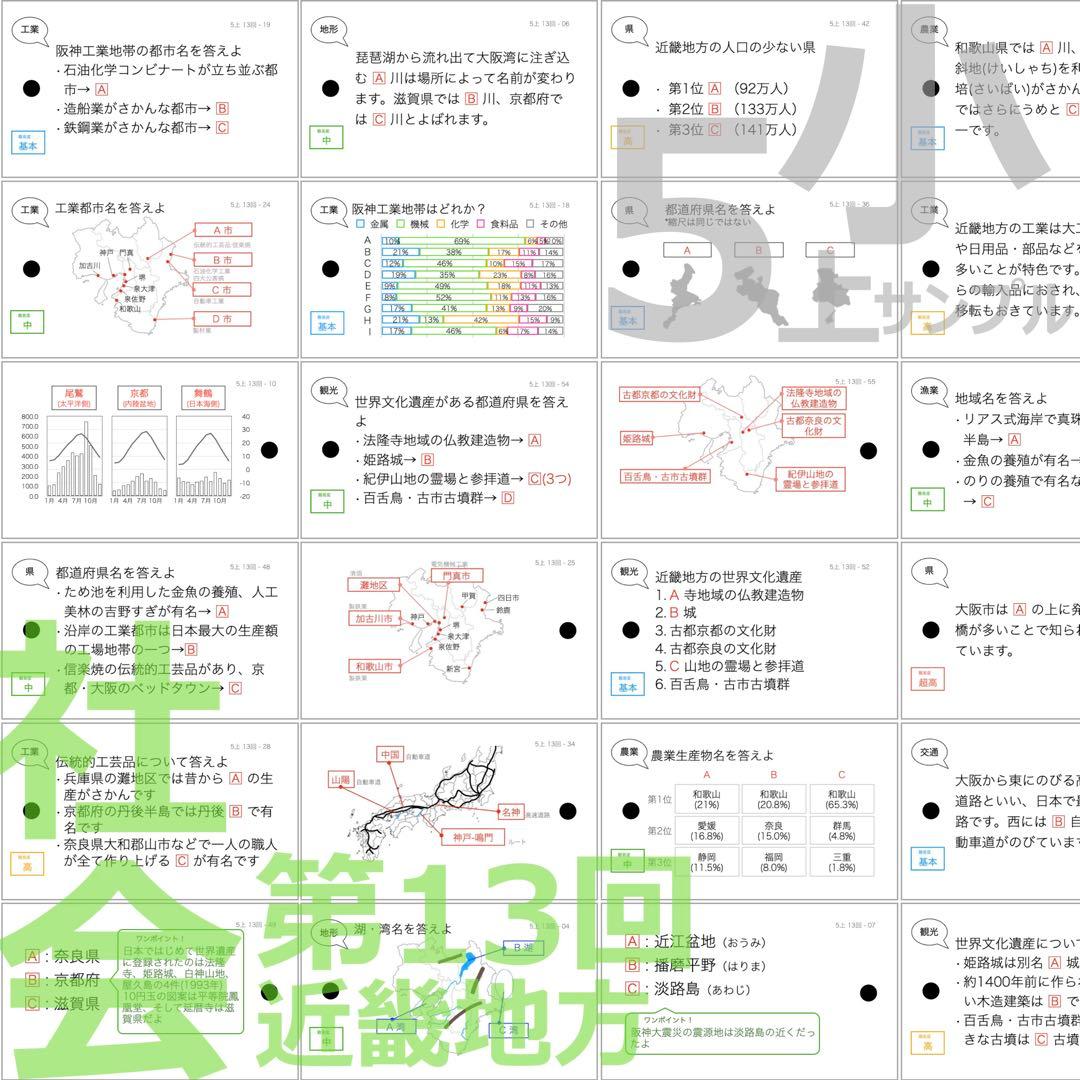 中学受験【5年上 社会・理科 6-19回】組分けテスト対策 予習シリーズ