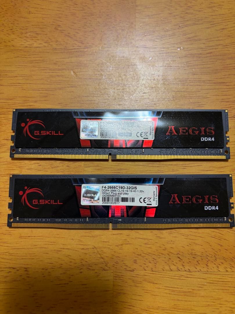 G.SKILL Aegis DDR4 2666MHz 16GB×2