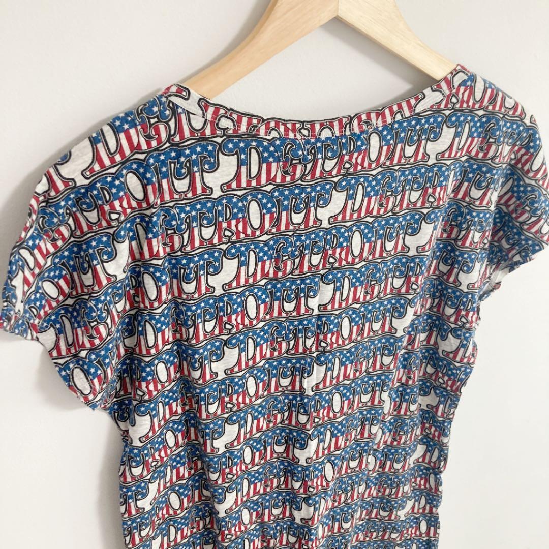 新品タグ付★hystericglamourDETROIT総柄Tシャツ★アメリカン