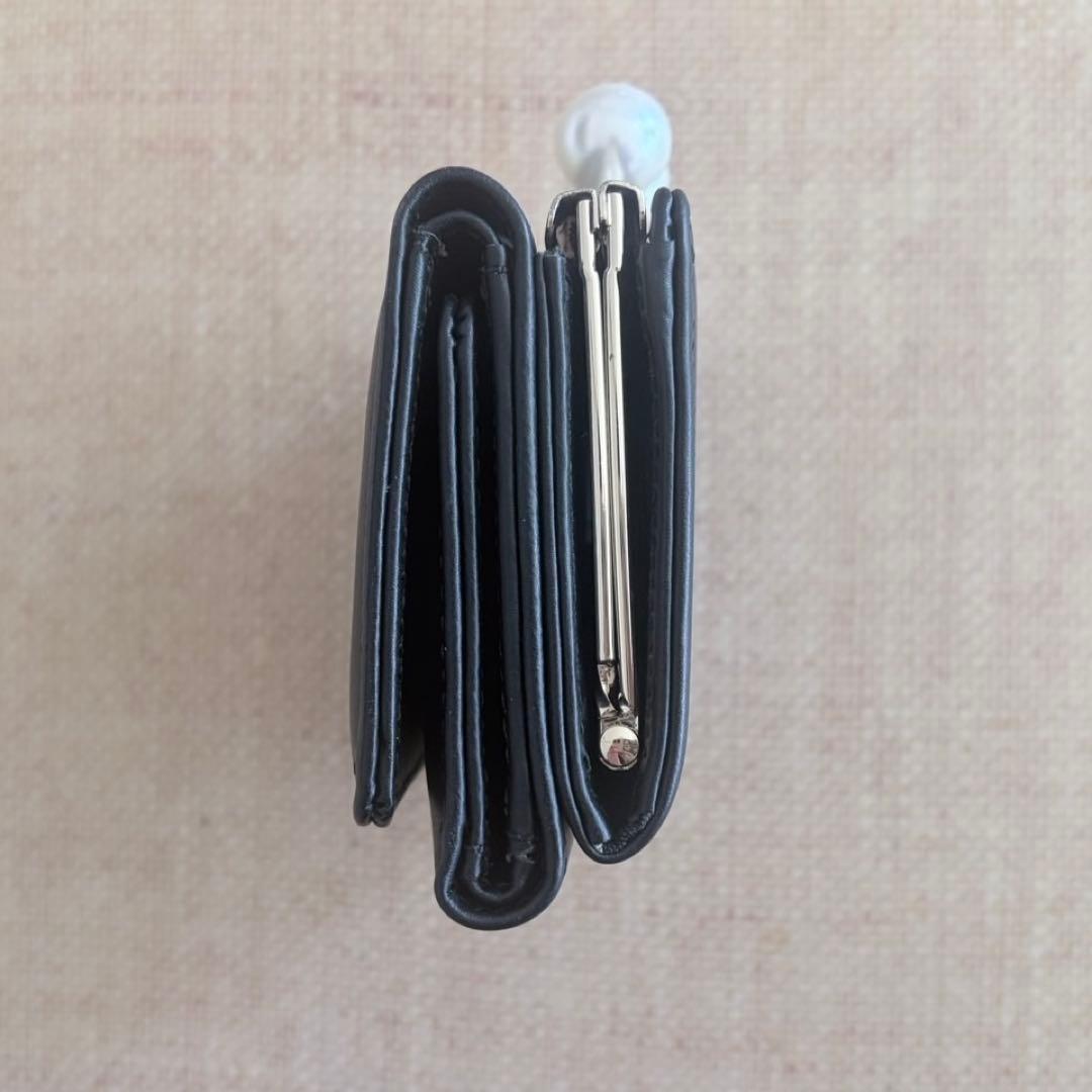 MARY QUANT マリークヮント ガマ口ウォレットブラック