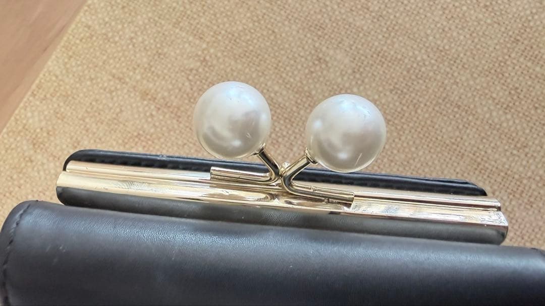 MARY QUANT マリークヮント ガマ口ウォレットブラック