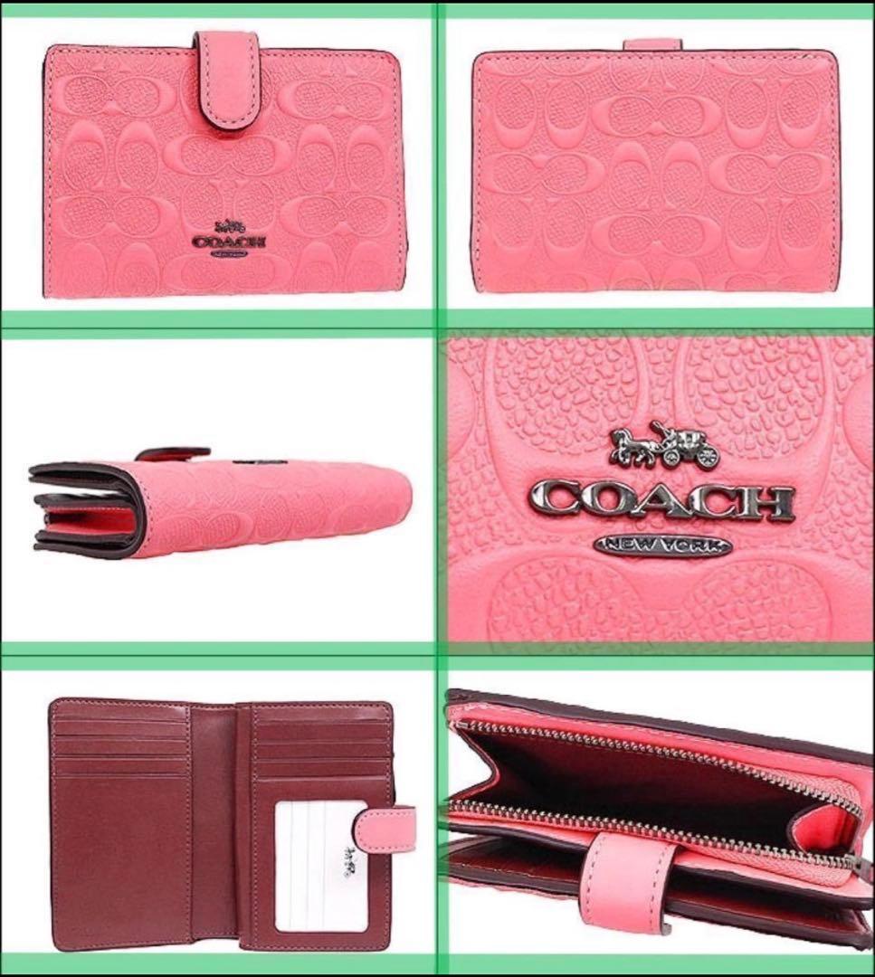 コーチ COACH 二つ折り財布 F67565 67565 ピンクレモン