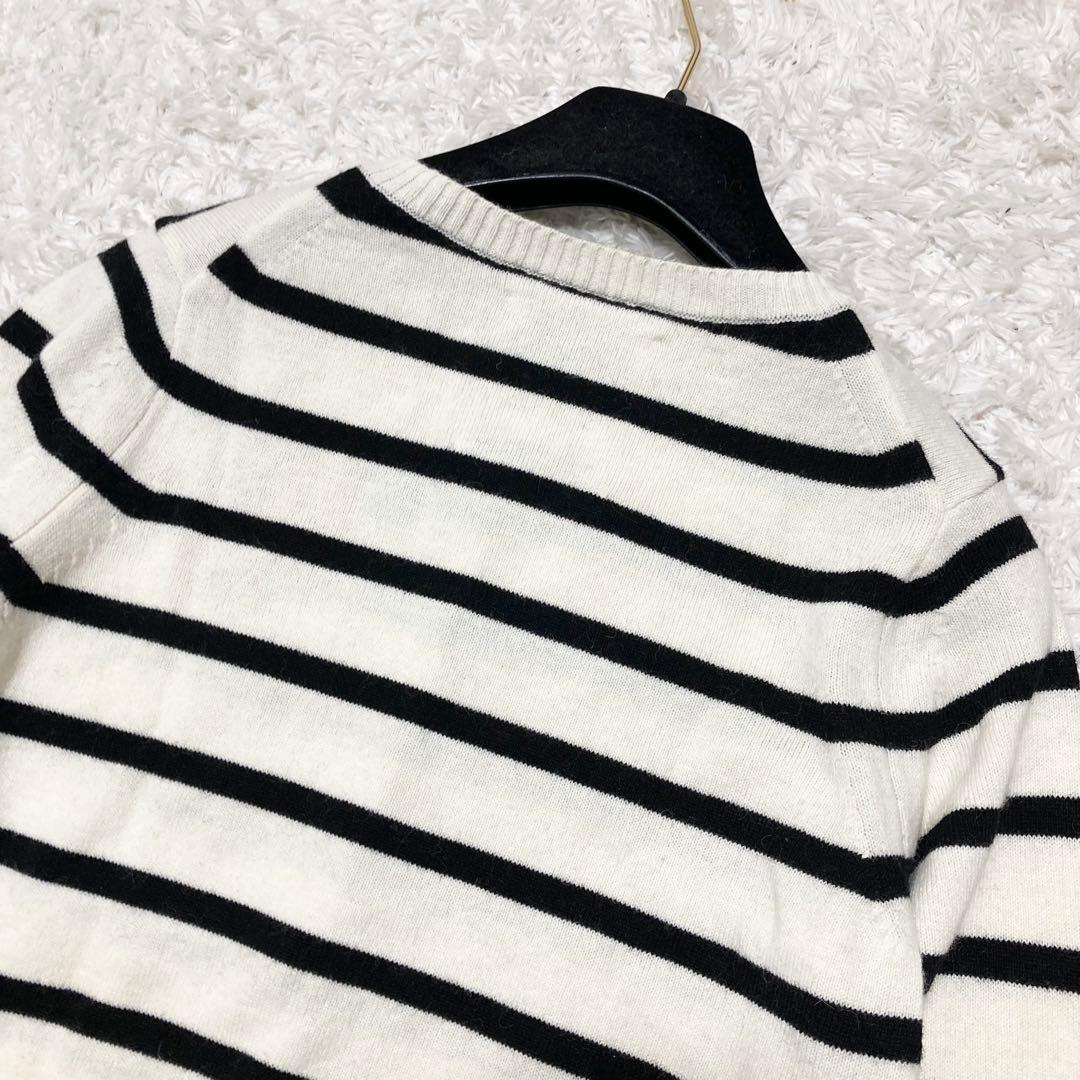 カシミヤ混♡レア ミュベール カーディガン ワンポイント キツネ パールボタン