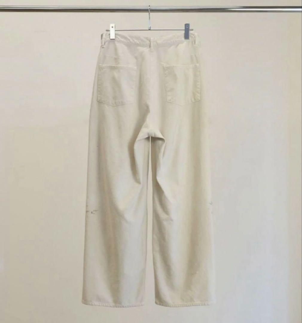 ANCELLM C/R DUCK DOUBLEKNEE PANTS サイズ1 白