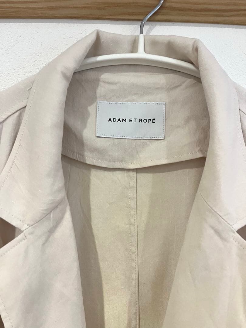 ADAM ET ROPE リネンストレッチシャツジャケット