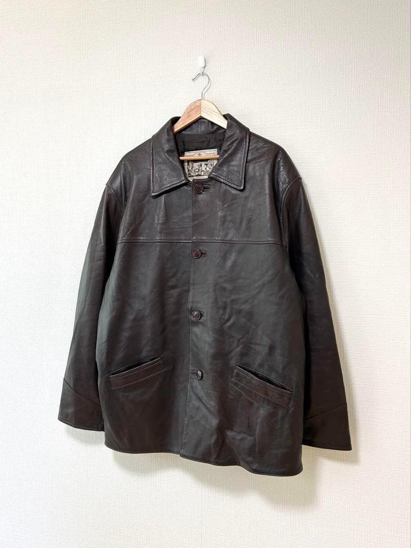 VERA PELLE 90s イタリア製 レザーカバーオール　レザージャケット