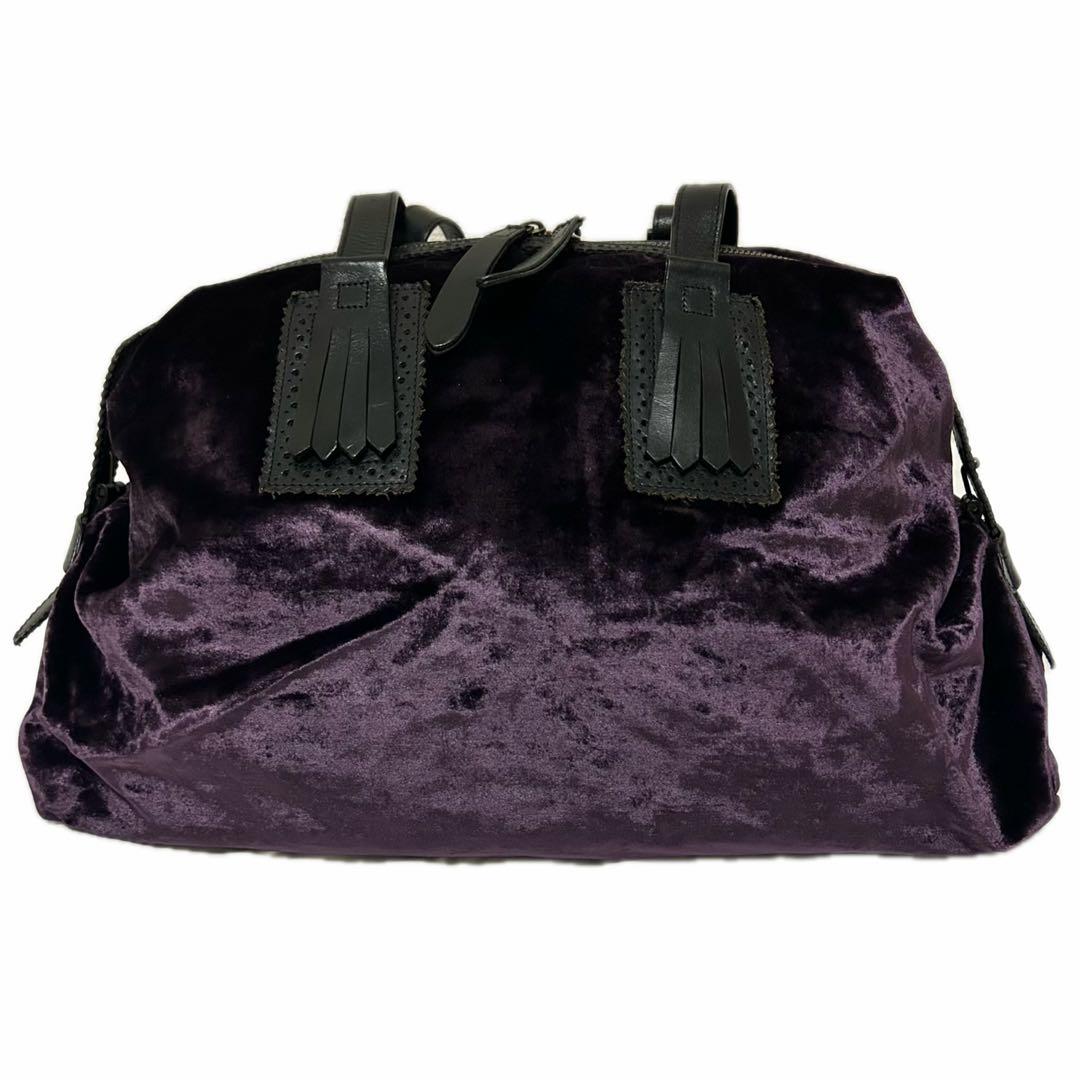 DRIES VAN NOTEN ベルベットミニボストンバッグ ハンドバッグ